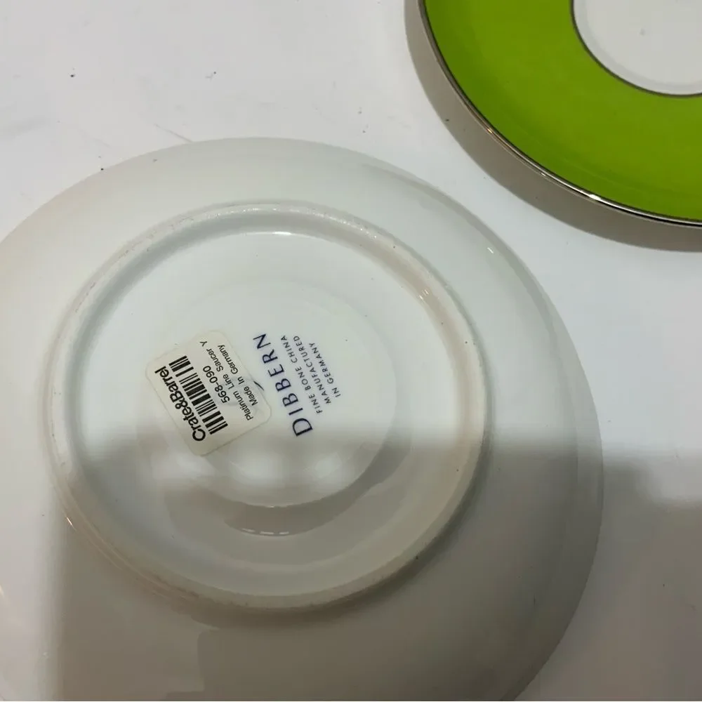 Set of 3 Crate & Barrel Dibbern Germany Dessert Plates NWT